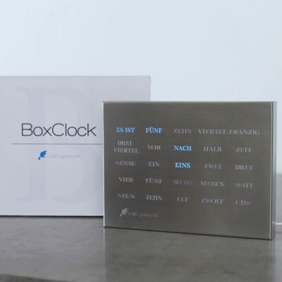 BoxClock stainless steel