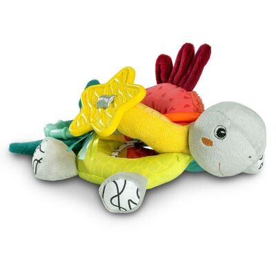 Activity turtle – baby motor skills toy for strollers, cots and baby carriers