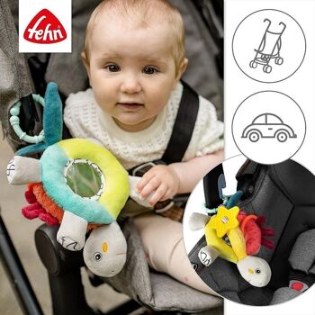 Tortue d'activité - jouet de motricité pour bébé pour poussettes, lits bébé et sièges bébé 4