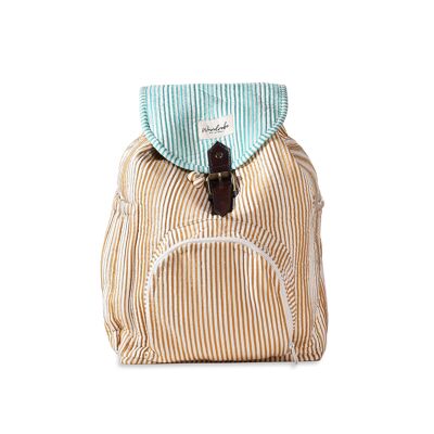 Backpack - Cotton Guilted Backpack - for women