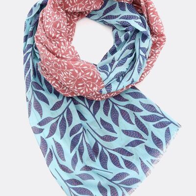 Scarf 100% organic cotton / Good Friends – blue/pink