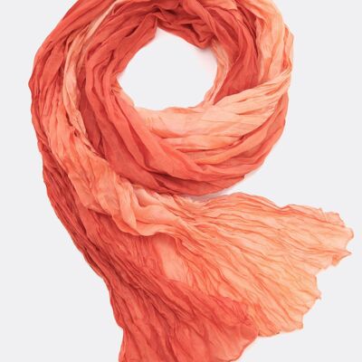 Silk scarf / Batik Shades - orange bliss