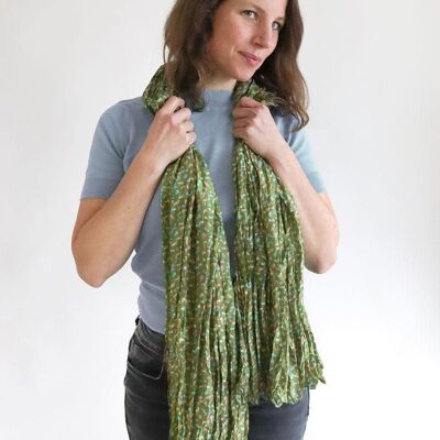 Silk scarf Confetti – olive