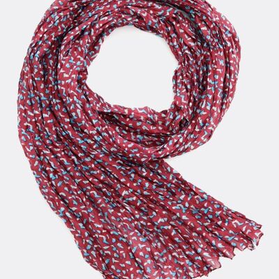 Silk scarf Confetti – wine red