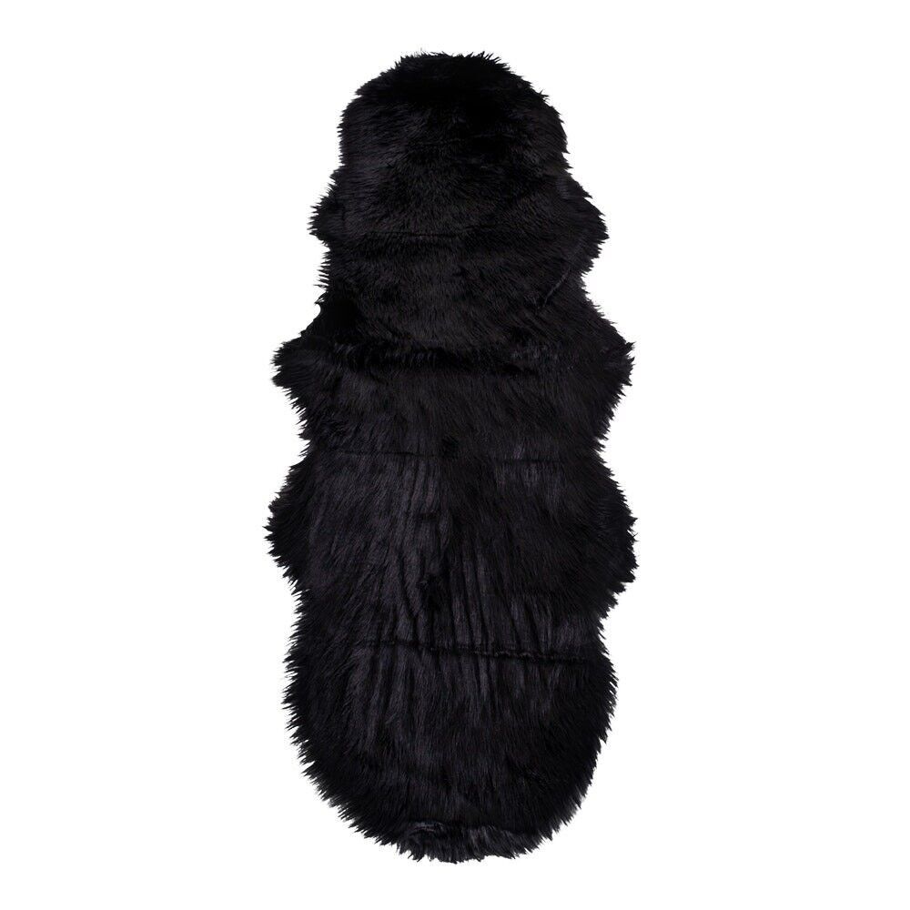 Pelle di agnello artificiale - nero