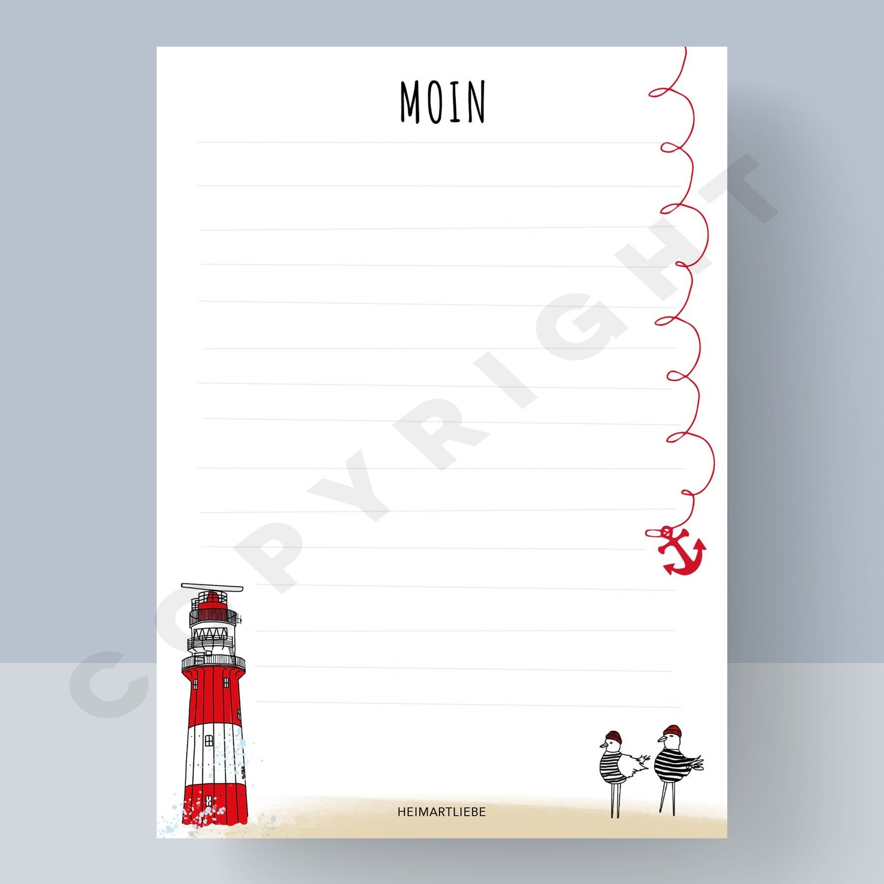 BLOCCO NOTE A6 - GABBIANI DEL FARO DI MOIN