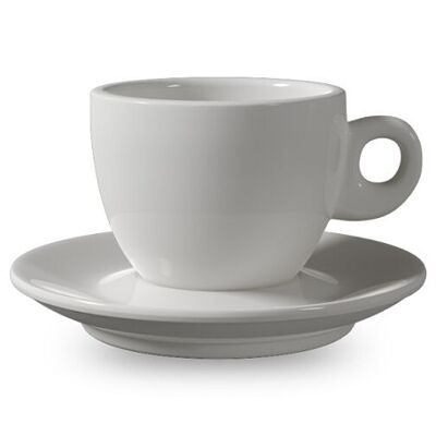 TAZA Y PLATO 300 CC BLANCO GIANCINTO