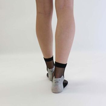 BE A CAT BACK - Noir, la chaussette en voile ultra-résistant - Parfait pour Fête des Mères 2024 4