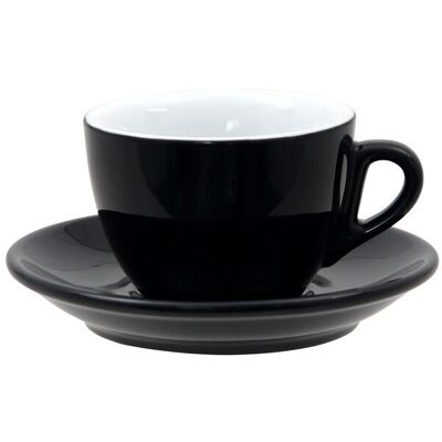 CUP AND SAUCER 165 CC BLACK ROSA
