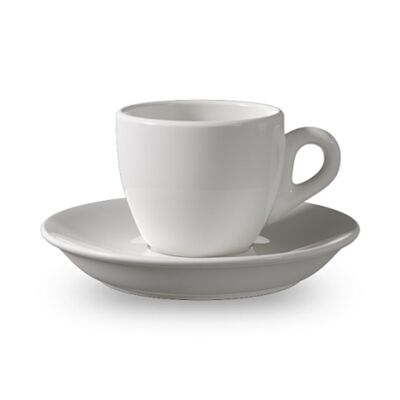 TAZZA CON PIATTINO 65 CC BIANCO ROSA