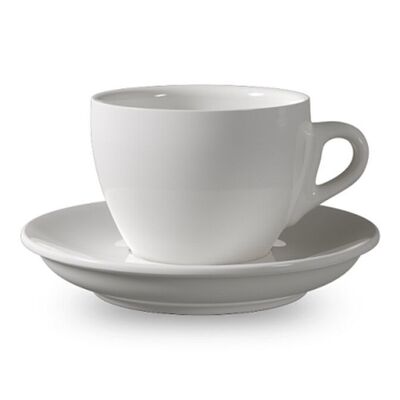 CUP AND SAUCER 165 CC WHITE ROSA