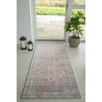 Tapis de couloir Havana - orange/bleu 3