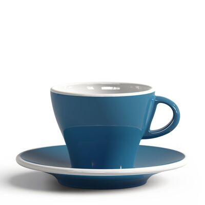 TAZA Y PLATO 170 CC GARDENIA AZUL CLARO