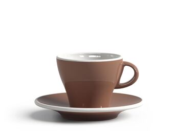 TASSE ET SOUCOUPE 170 CC GARDENIA BRUN CLAIR