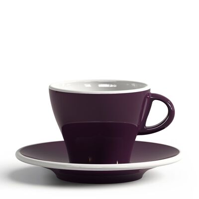 TAZZA CON PIATTINO 170 CC VIOLA GARDENIA