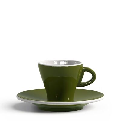 TAZA Y PLATO 65 CC GARDENIA VERDE