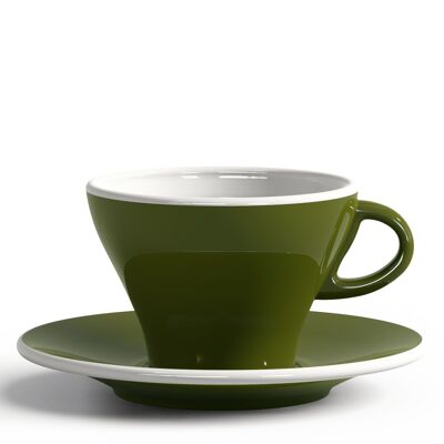 TAZA Y PLATOS 240 CC GARDENIA VERDE