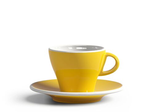 CUP AND SAUCER 170 CC LIGHT YELLOW GARDENIA