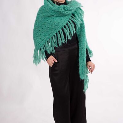 GEBE WOOL SHAWL WITH FRINGES