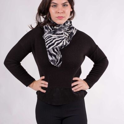 petit zebra print scarf