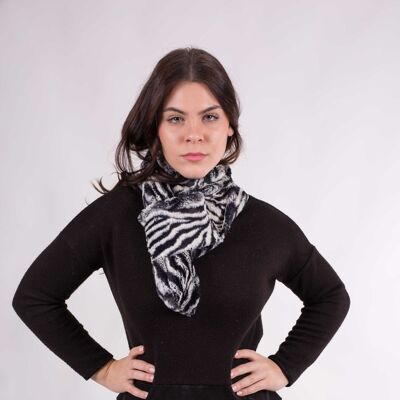 petit zebra print scarf