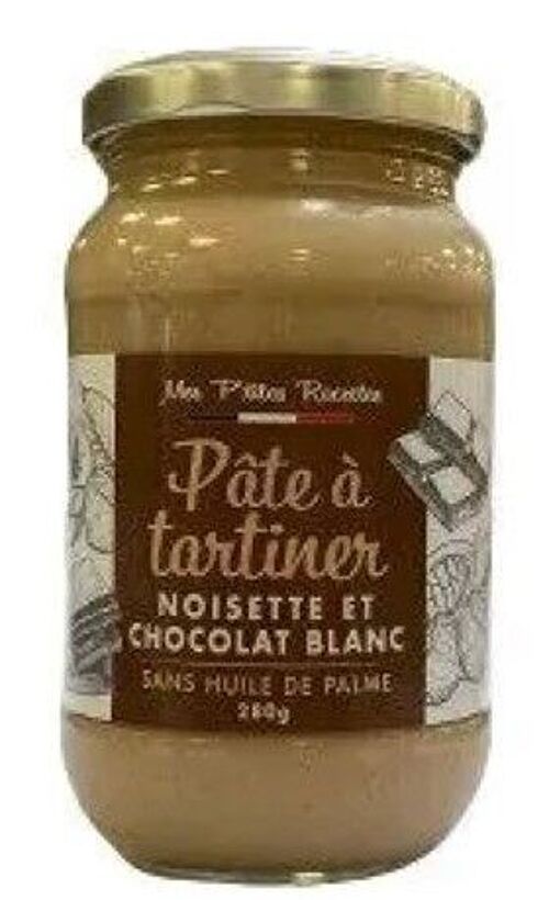 Pâte à tartiner noisettes chocolat blanc 280g