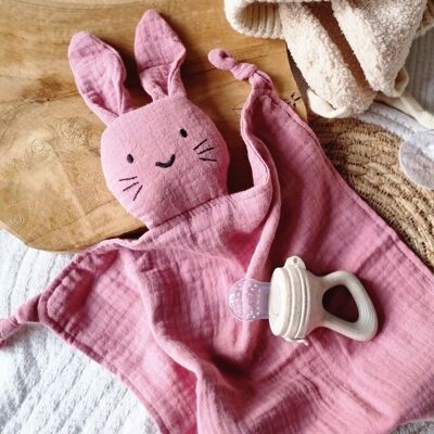 Hydrophilic cuddly toy Rabbit - Old Pink