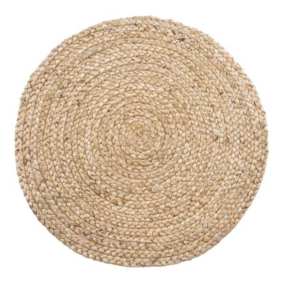 Bombay Placemat - Round placemat in braided natural jute