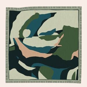 Foulard carré laine Divine vert