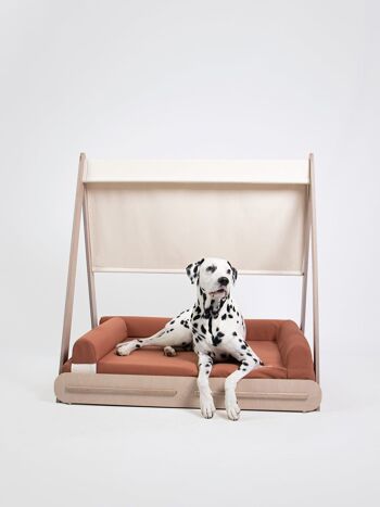 Lit pour chien | Collection Oasis (Base en bois + cabane) 2