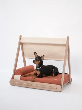 Lit pour chien | Collection Oasis (Base en bois + cabane) 3