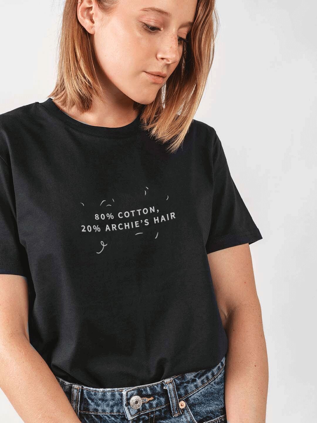 T-shirt per amanti dei cani “Peli di cane”.