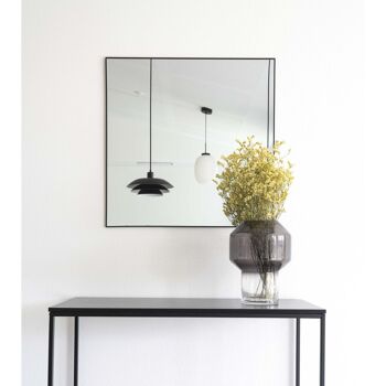 Miroir Jersey - cadre aspect noir 60x60 cm 2