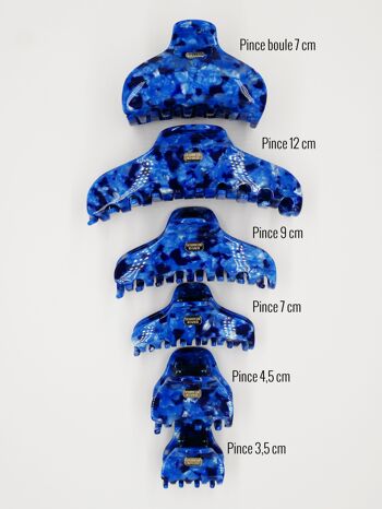 Pince Margaux - Bleu océan 4,5 cm 5