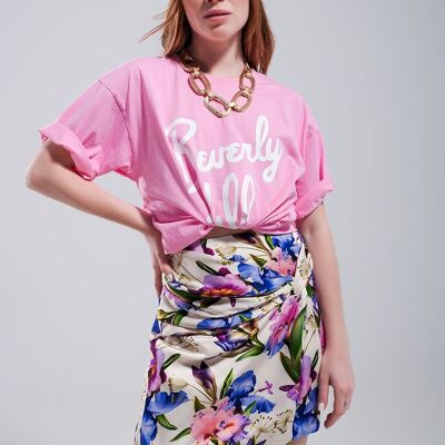 Beverly Hills t shirt in pink