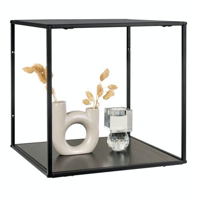 Vita Wallshelf - Shelf with black frame and black shelves