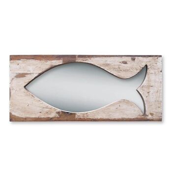 Miroir motif poisson - miroir avec découpe de poisson