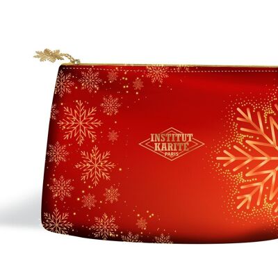 Estuche rojo de terciopelo navideño