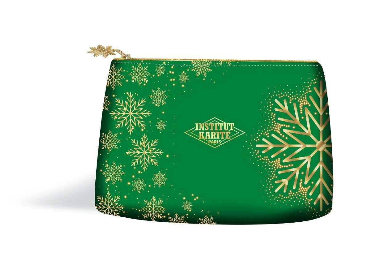 Green Christmas Velvet Pencil Case