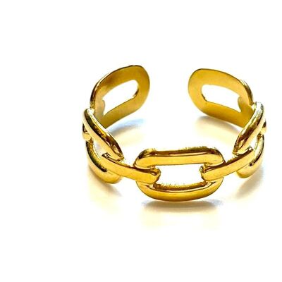 Ring aus Edelstahl im goldenen Hermès-Stil