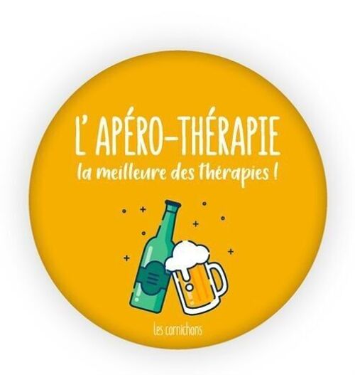 Magnet décapsuleur l'apéro-thérapie - cadeau humour apéro made in france