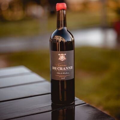Vin Rouge Bio Côtes de Bordeaux 2018 "Château de Cranne" avec Cire