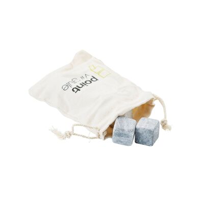 Set of 9 stone ice cubes with pouch