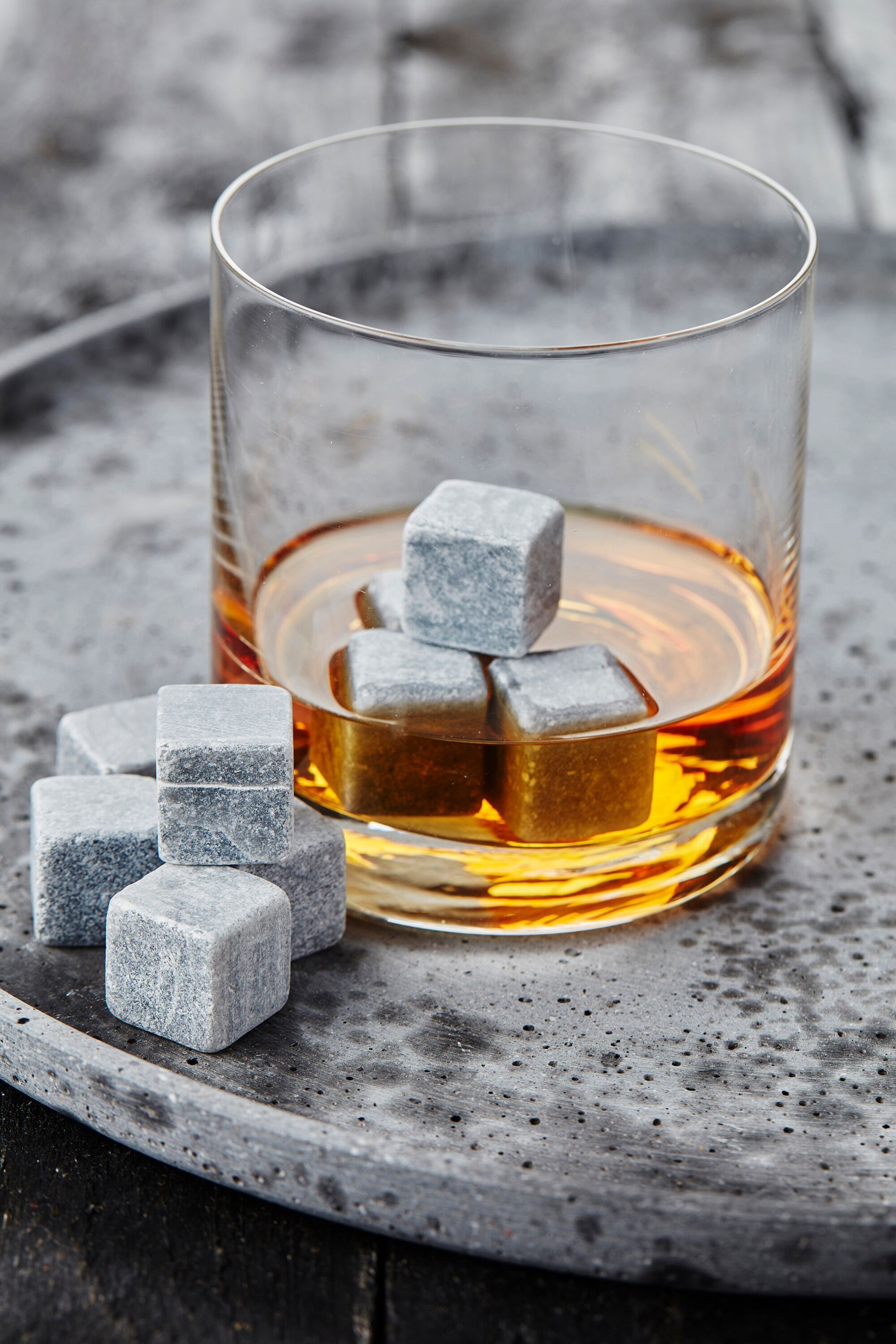 Set of 9 stone ice cubes with pouch