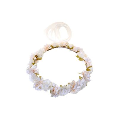 Couronne de fleurs Sandra ivoire