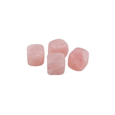 Set of 4 reusable pink jade ice cubes with pouch