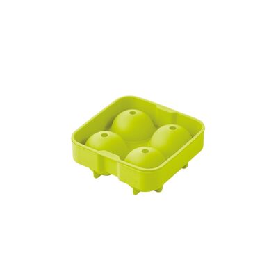 Round ice cube mold for 4 green balls ø 6cm