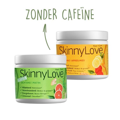 Aangepaste SkinnyLove Fruity vermageringskuur (2*230g) - cafeïne arm