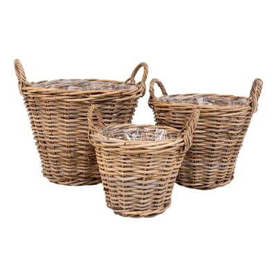 Baya Baskets - Round baskets in Kubu with plastic inside