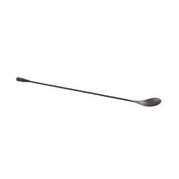 Cuillère à cocktail en inox noir métallique 30.5cm